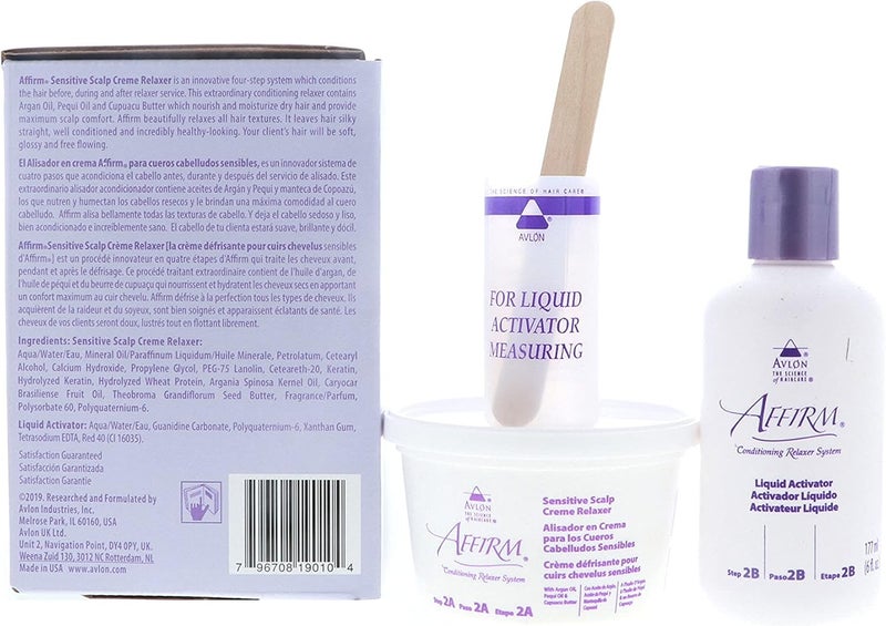 Affirm Conditioning Relaxer System - Sensitive Scalp Creme Relaxer Kit with Liquid Activator for 4 Applications - Image 3